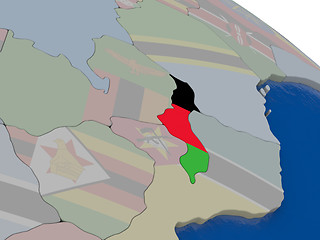 Image showing Malawi with flag