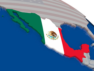 Image showing Mexico with flag