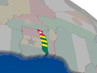 Image showing Togo with flag