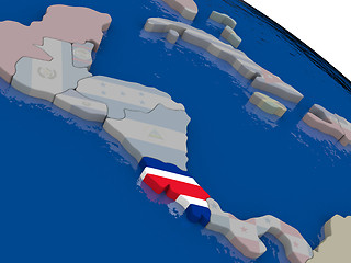 Image showing Costa Rica with flag