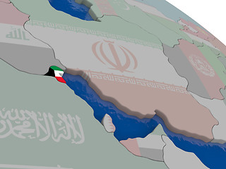 Image showing Kuwait with flag