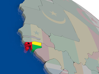 Image showing Guinea-Bissau with flag