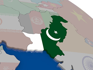 Image showing Pakistan with flag