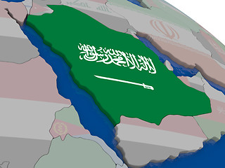 Image showing Saudi Arabia with flag