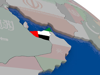 Image showing United Arab Emirates with flag