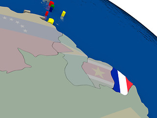 Image showing French Guiana with flag