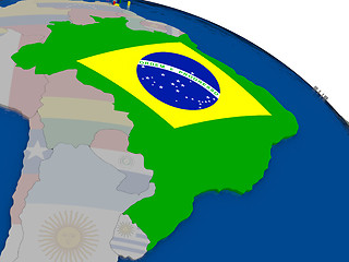 Image showing Brazil with flag