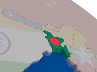 Image showing Bangladesh with flag