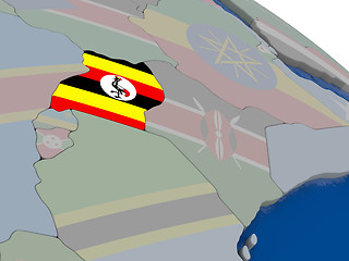 Image showing Uganda with flag