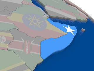 Image showing Somalia with flag