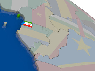 Image showing Equatorial Guinea with flag