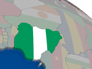 Image showing Nigeria with flag