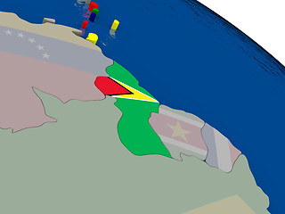 Image showing Guyana with flag