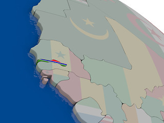 Image showing Gambia with flag