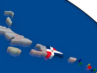 Image showing Dominican Republic with flag