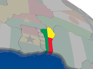 Image showing Benin with flag