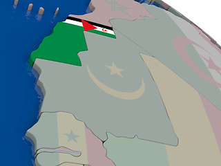 Image showing Westarn Sahara with flag