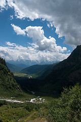 Image showing Hiking in mountain