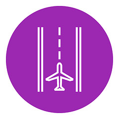 Image showing Airport runway line icon.