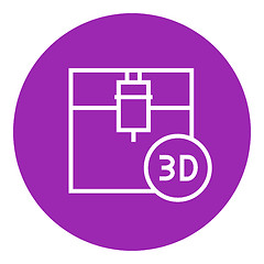 Image showing Tree D printing line icon.