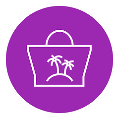 Image showing Beach bag line icon.