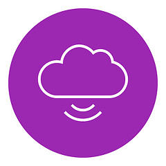 Image showing Cloud computing line icon.