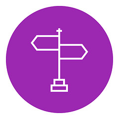 Image showing Travel traffic sign line icon.