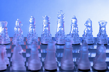 Image showing Glass chessmen