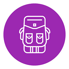 Image showing Backpack line icon.