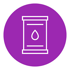 Image showing Oil barrel line icon.