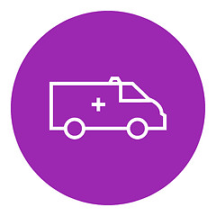 Image showing Ambulance car line icon.