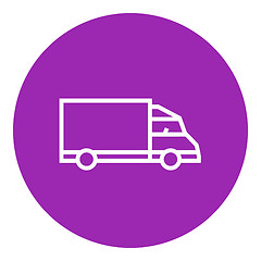 Image showing Delivery truck line icon.