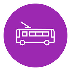 Image showing Trolleybus line icon.