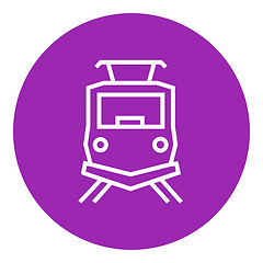 Image showing Front view of train line icon.