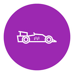 Image showing Race car line icon.