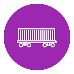 Image showing Cargo wagon line icon.