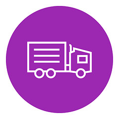 Image showing Delivery truck line icon.