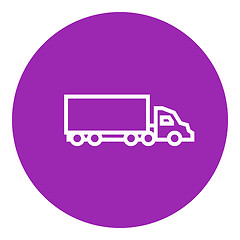 Image showing Delivery truck line icon.