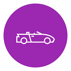 Image showing Convertible car line icon.