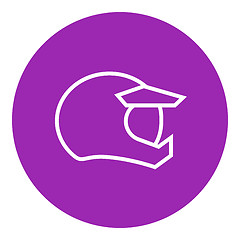 Image showing Motorcycle helmet line icon.