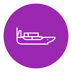 Image showing Cargo container ship line icon.