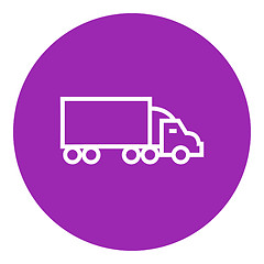 Image showing Delivery truck line icon.