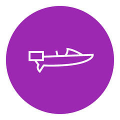 Image showing Motorboat line icon.