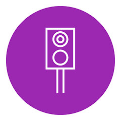 Image showing Railway traffic light line icon.