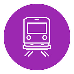 Image showing Back view of train line icon.