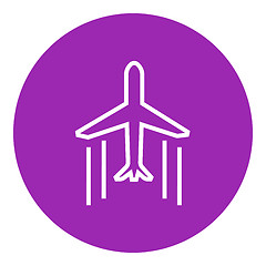 Image showing Cargo plane line icon.