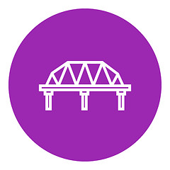 Image showing Rail way bridge line icon.