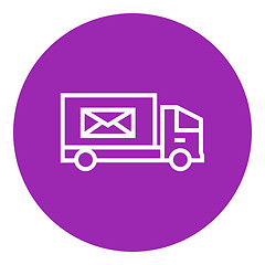 Image showing Mail van line icon.