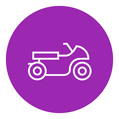 Image showing Motorcycle line icon.