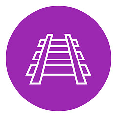 Image showing Railway track line icon.